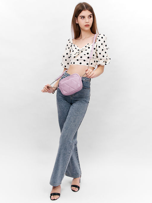 LACCOMA сумка Джулия-ЛЦ802-сиреневый эко кожа хлопок фото 2