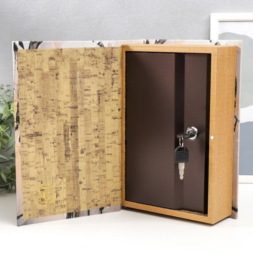 Шкатулка книга - сейф «Портрет девушки. Золото», дерево, кожзам, 27×18×7 см