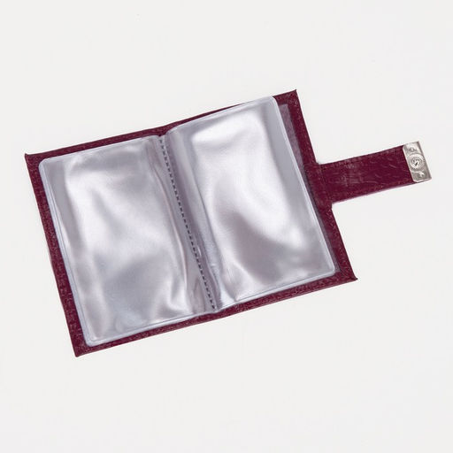 Визитница на кнопке, 18 карт, цвет лиловый - Simaland фото 3