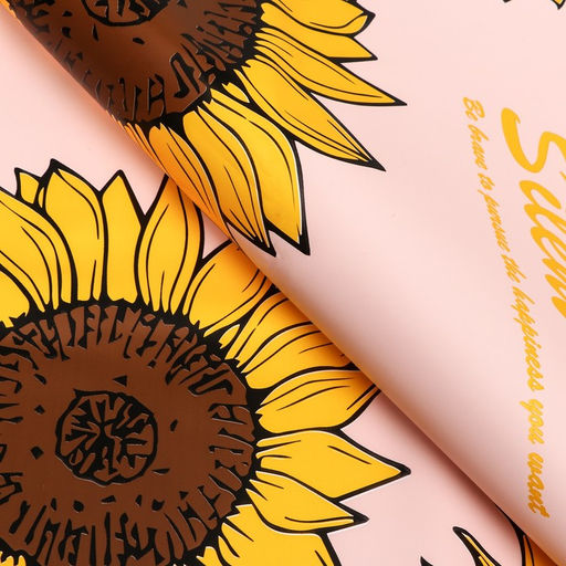 Цена за 20 шт. Пленка для цветов Подсолнухи, 58 х 58 см, розовая - UPAK LAND фото 2