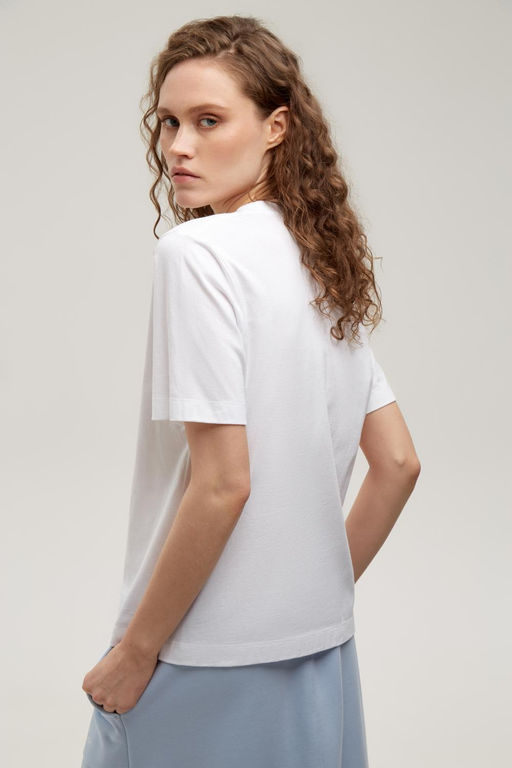 ЕВТ 3311/белый(голубые цветы) фуфайка жен