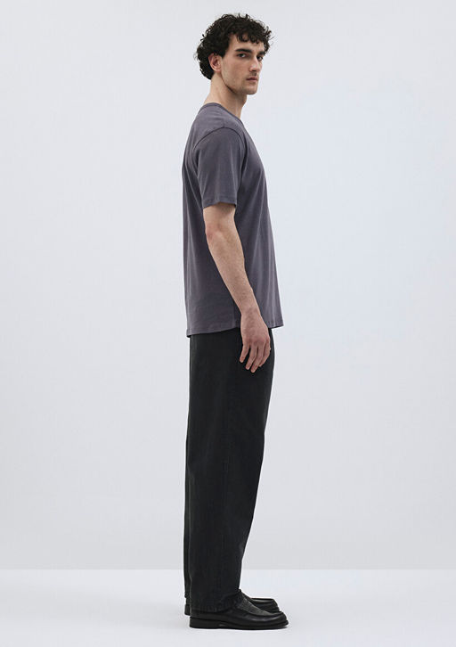 Antrasit Premium Basic Tisort - Mavi фото 4