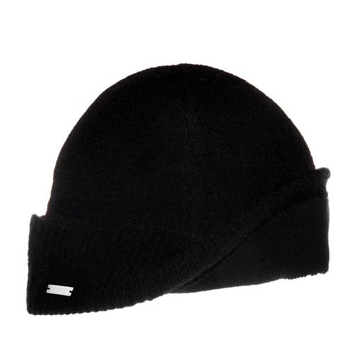 Шапка SEEBERGER арт. 18454-0 TURN-UP BEANIE (черный)