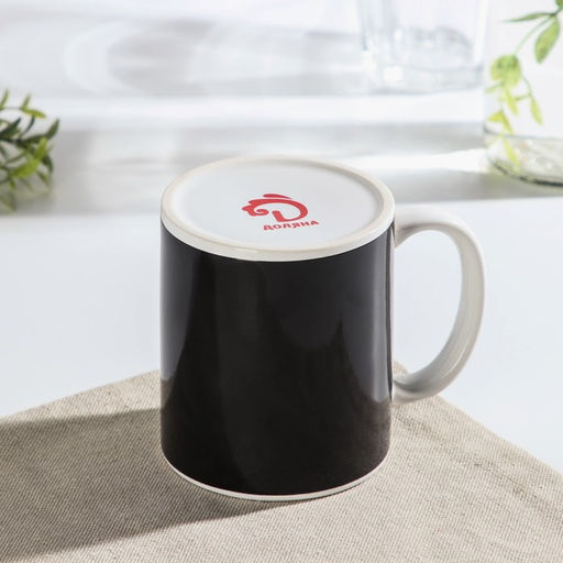 Кружка-хамелеон керамическая Доляна Джойстик, 350 мл, цвет чёрный  фото 4