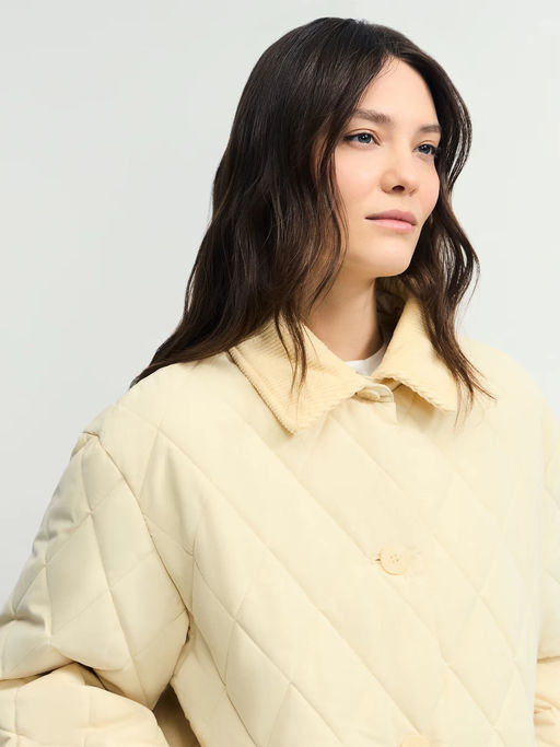 Куртка стёганая с вельветовым воротником / Zarina  фото 12