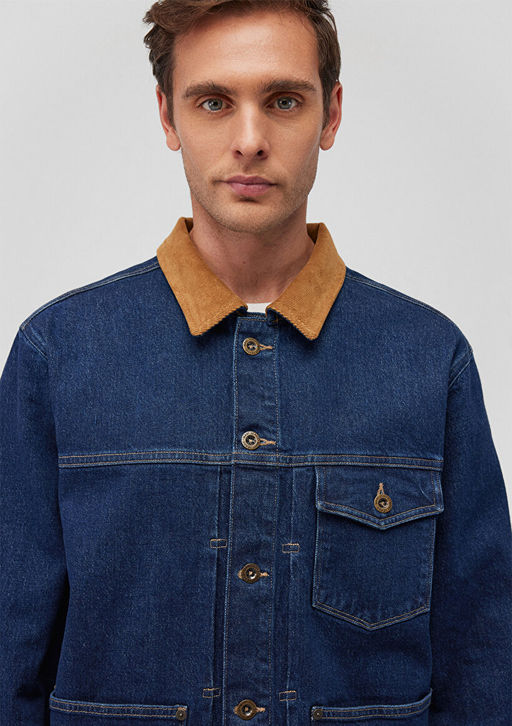 Willy Regenerative Koyu Mavi Denim Jean Ceket  фото 5