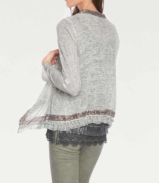 Кардиган, серый - Linea tesini фото 4