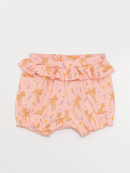 Bisiklet Yaka Bambi Bask?l? K?z Bebek 3l? Tak?m - Waikiki фото 3