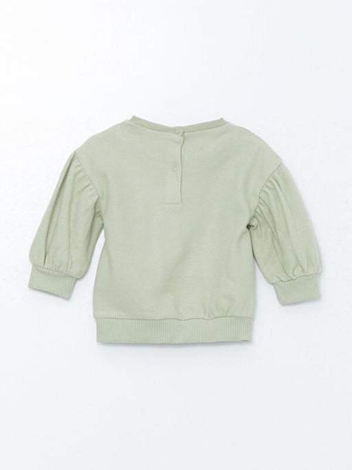 ?i?ekli K?z Bebek Sweatshirt ve Tayt Pantolon 2li Tak?m - Waikiki фото 3