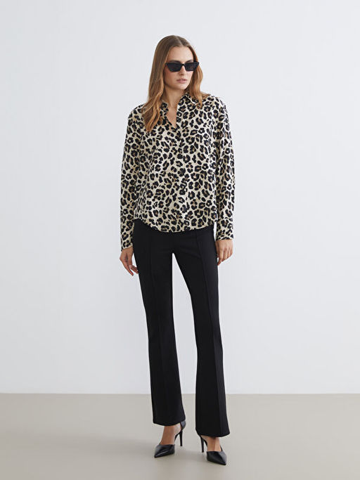 Ekstra Dar Fit ?spanyol Pa?a Kad?n Pantolon