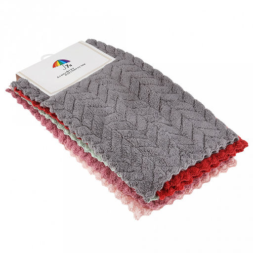 Салфетка для уборки 30х30см "Мастер", микрофибра, набор 5шт (Китай)