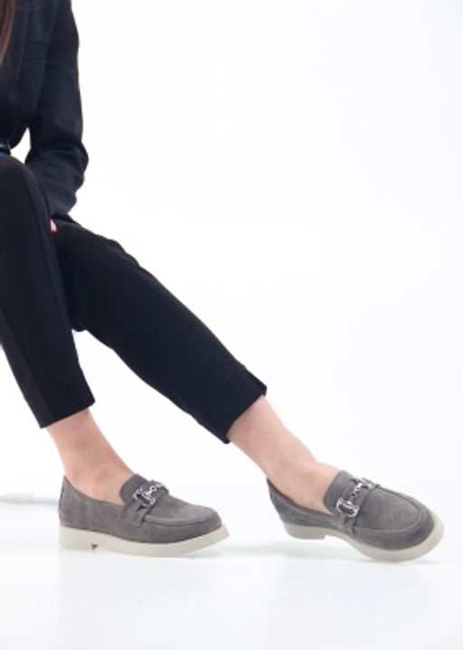 Лоферы 172.1841be. серая замша