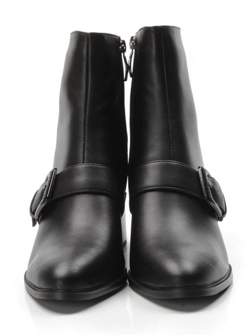 01-PCM347-1 BLACK Ботинки демисезонные женские (натуральная кожа, байка)
