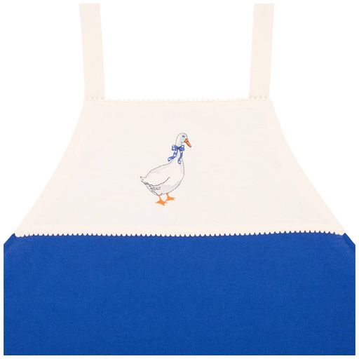 ФАРТУК ГУСИ ,СИНИЙ, ВЫШИВКА, КРУЖЕВО 100 - Lefard фото 3