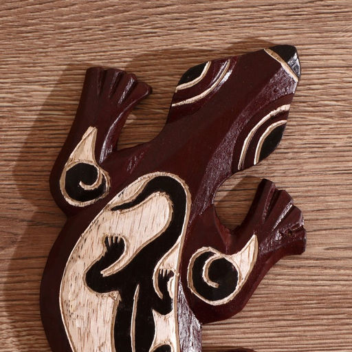 Панно настенное дерево Геккон коричневый с гекконом 1х11х30 см - Simaland фото 2