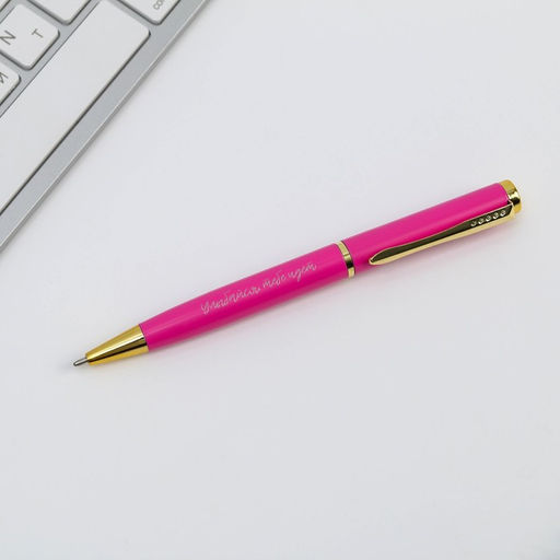 Ручка шариковая, синяя паста, 1.0 мм, металл С 8 марта