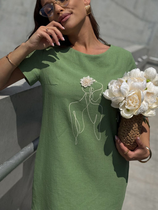 Платье DilanaVIP 2100 зеленый - Dilana vip фото 5