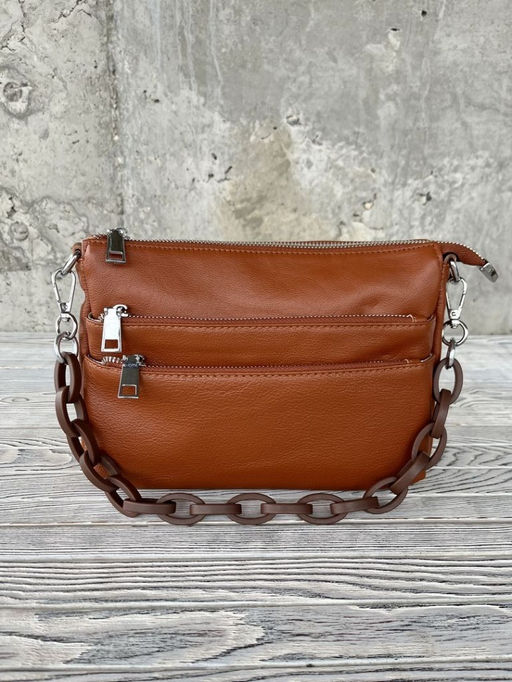 Женская кожаная сумка через плечо 3011 Кэмл - Sergio valentini фото 2