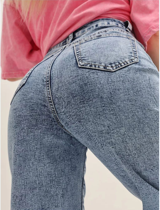 Джинсы прямые широкие трубы УЦЕНКА