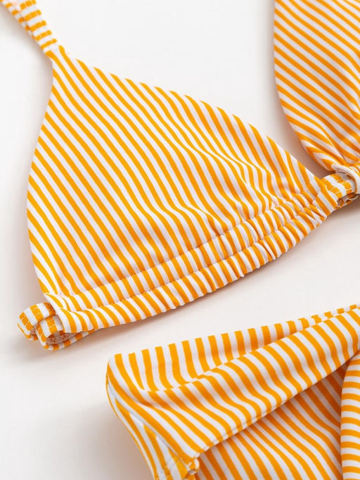 Купальник женский раздельный MINAKU Stripe, размер 50, жёлтый