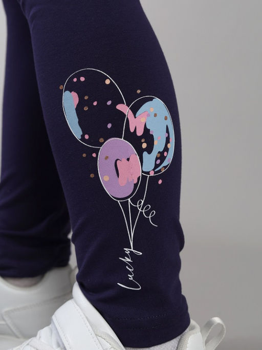 CRB wear / CSKG 70547-41-432 Брюки модель легинсы для девочки,темно-синий/Ex.Cherubino  фото 3