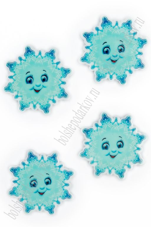 Кабошон-вырубка "Снежинка" 3,5*3,5 см (10 шт) SF-6034, №1