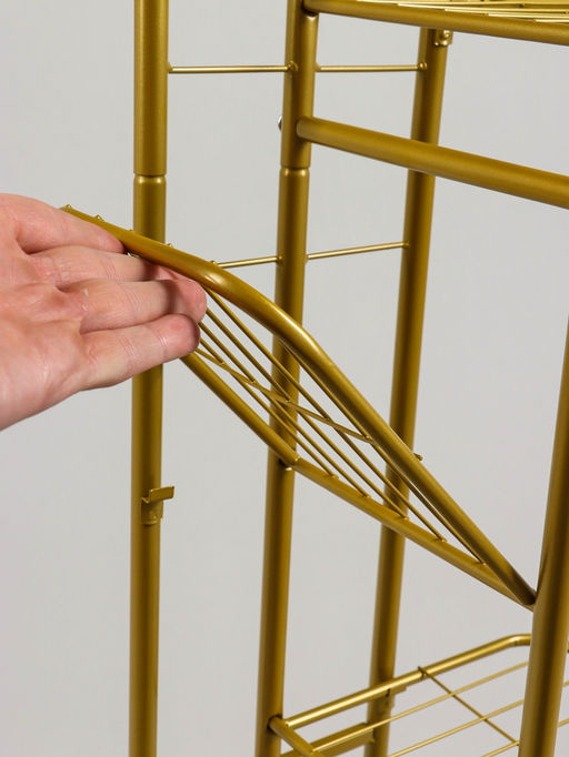 Подставка для цветов Greengo, 8 полок, 43×22×141 см, напольная, металл, цвет золотой