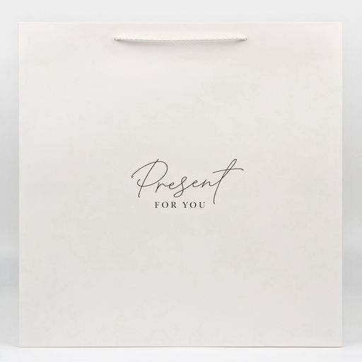 Пакет подарочный квадратный, упаковка, Present with love, 40×40×40 см
