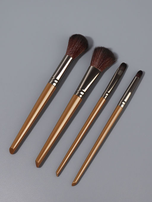 Набор кистей для макияжа PASTEL BLUSH, 4 шт., 15.5 (±1) см, коричневый