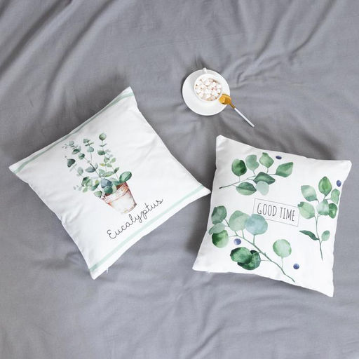 Наволочка декоративная Этель Eucalyptus (вид 2), 40х40 см, 100% хлопок  фото 2