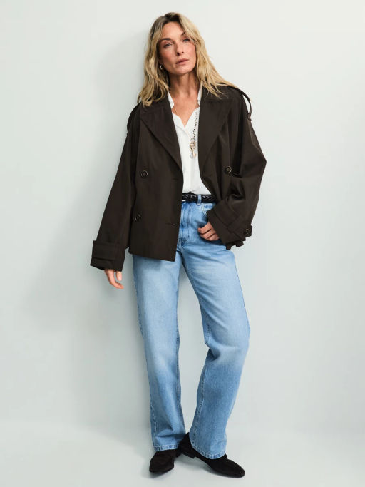 Двубортный укороченный тренч ZR2604102214-27 / Zarina  фото 2