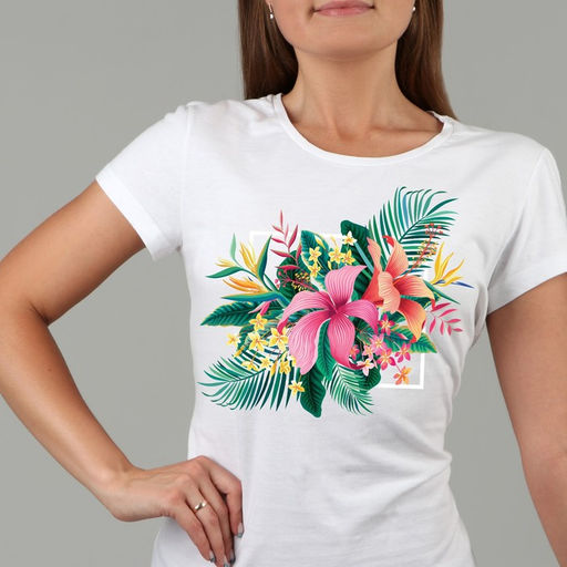 Цена за 5 шт. Термонаклейка Цветы, 17.3?20 см