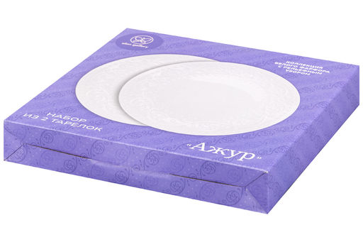 Набор тарелок для закуски 2 пр. 27*27*2 см "Ажур" NEW BONE CHINA