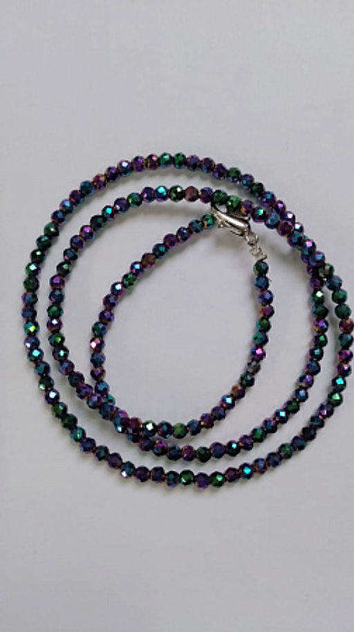 Бусы Шпинель Лиловый вечер d-3мм 43см с алмазной огранкой