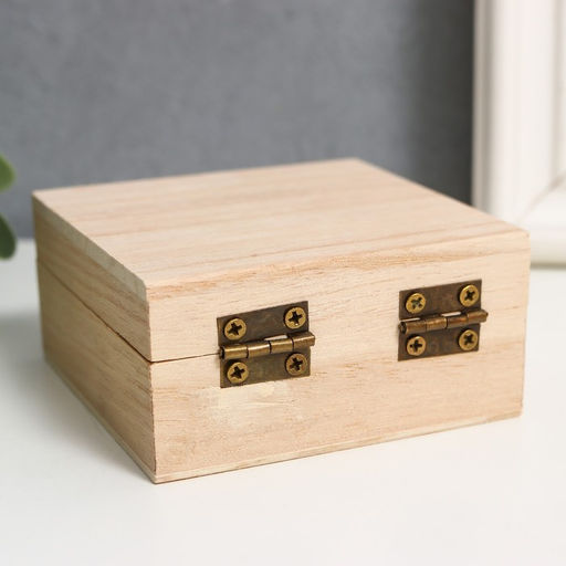 Цена за 12 шт. Шкатулка для росписи дерево «Квадрат», для творчества, декора, 4×8×8 см