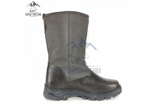 Сапоги мужские Сибирь, коричневые, литая подошва