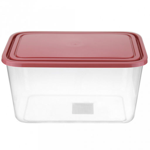 Контейнер для продуктов пластмассовый 4л, 19х12х25см, ягодный, подходит для СВЧ (Россия) - Домашняя мода фото 2