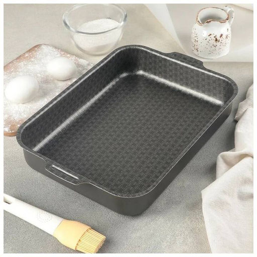 Калитва Противень 270*350мм 2 цельн.руч. б/кр. а/п Лён  фото 5