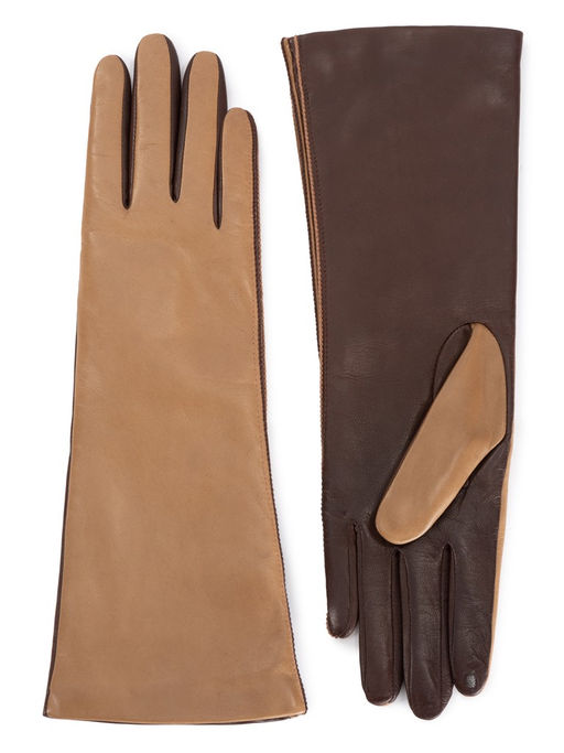 Перчатки женские ш+каш. TOUCH F-IS0065 taupe/d.brown - Eleganzza фото 2