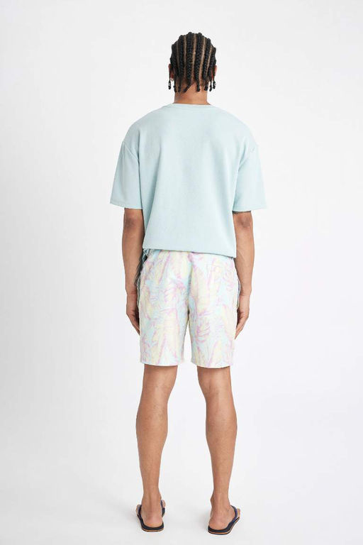 Короткие шорты для плавания стандартного кроя с рисунком - Defacto фото 6