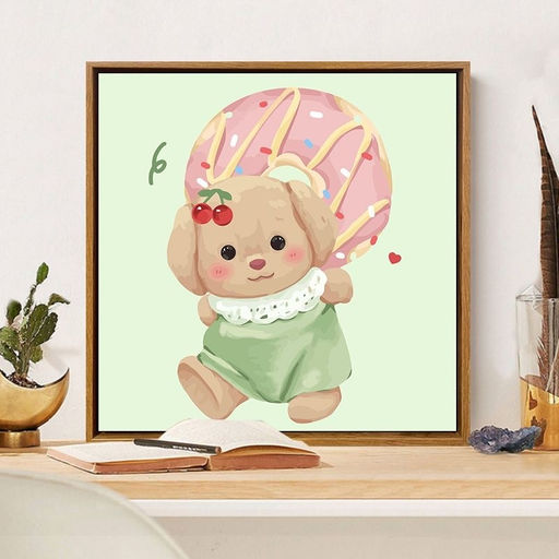 Алмазная мозаика на подрамнике Draw Me! Beautiful bear, (20*20 см)