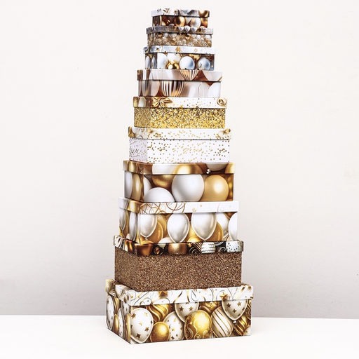 Набор подарочных коробок 10 в 1 «С днём рождения!», 32.5×20×12.5 - 12×7×4 (± 1) см