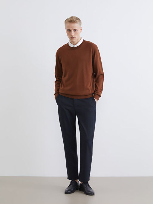 Bisiklet Yaka Erkek Triko Kazak