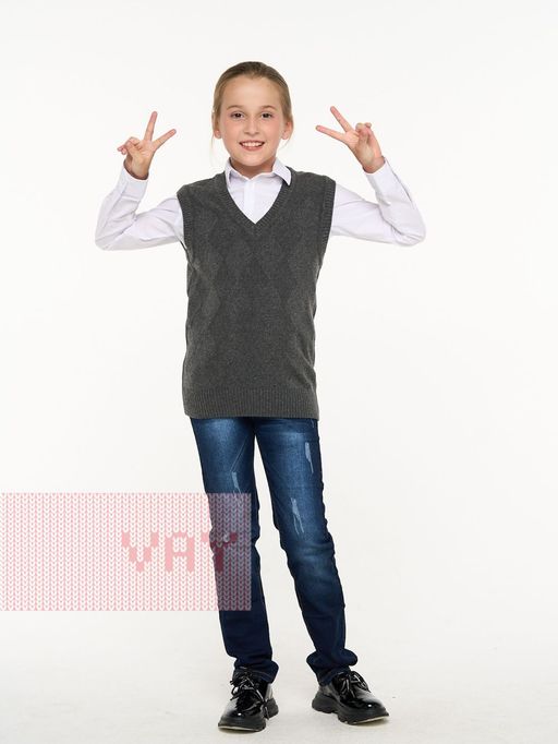 Жилет детский 5223-7127 - Vay kids школа фото 2