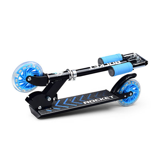 Самокат-снегокат, складной, в коробке (синий)