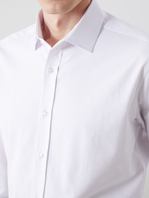 Slim Fit Uzun Kollu Gabardin Erkek G?mlek