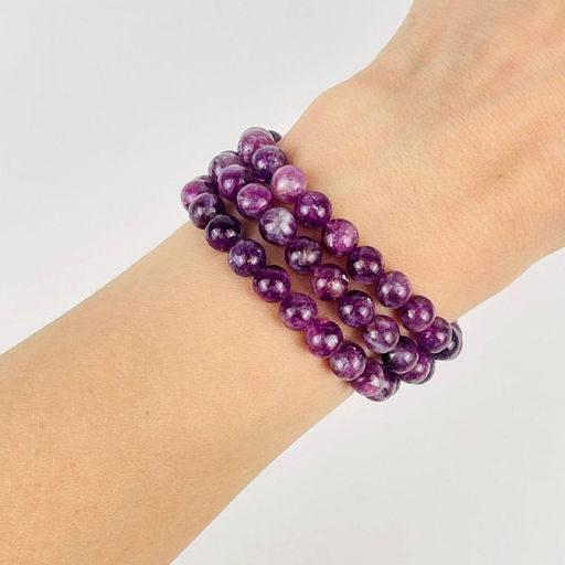 Бусины для украшений из Лепидолита (60 бусин) 39 см