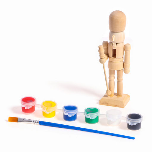 Роспись по дереву на новый год Щелкунчик, набор для творчества