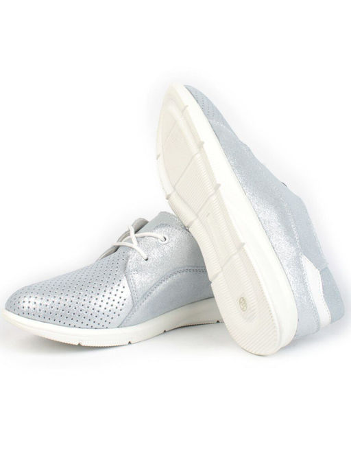 05-DF99-21P LT. BLUE Полуботинки женские спортивные (натуральная кожа) - Фабричный китай фото 14