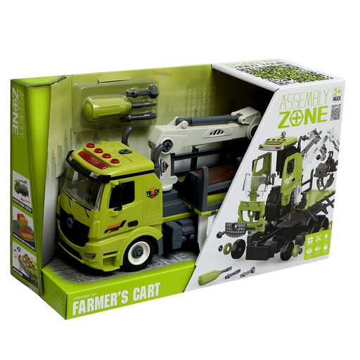 Конструктор винтовой Лесопогрузчик, свет, звук, инерция, 76 деталей - Simaland фото 14